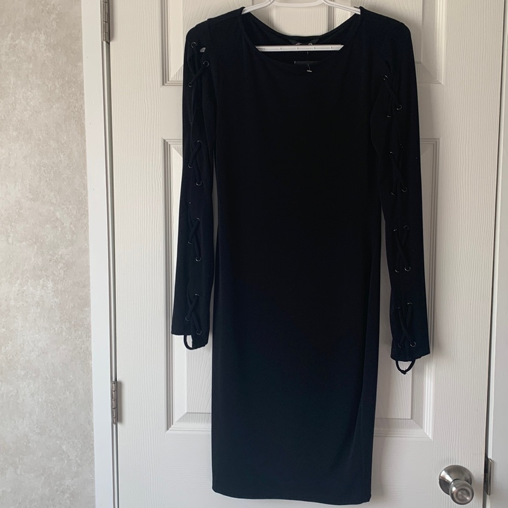 NWT Project Runway longer black dress